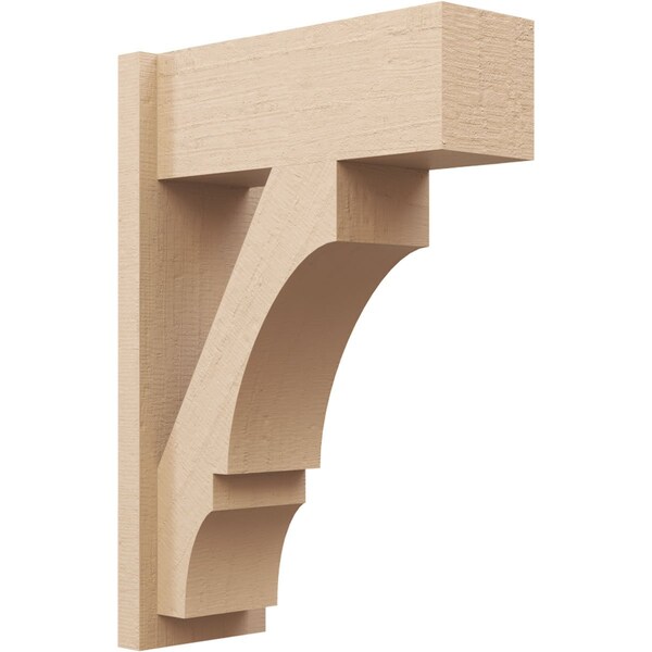 Ekena Millwork 7 1/2-in W x 18-in D x 26-in H Balboa Block Rough Cedar Woodgrain TimberThane Outlooker, Primed Tan OUTUR075X18X26BOA44RCPR - main